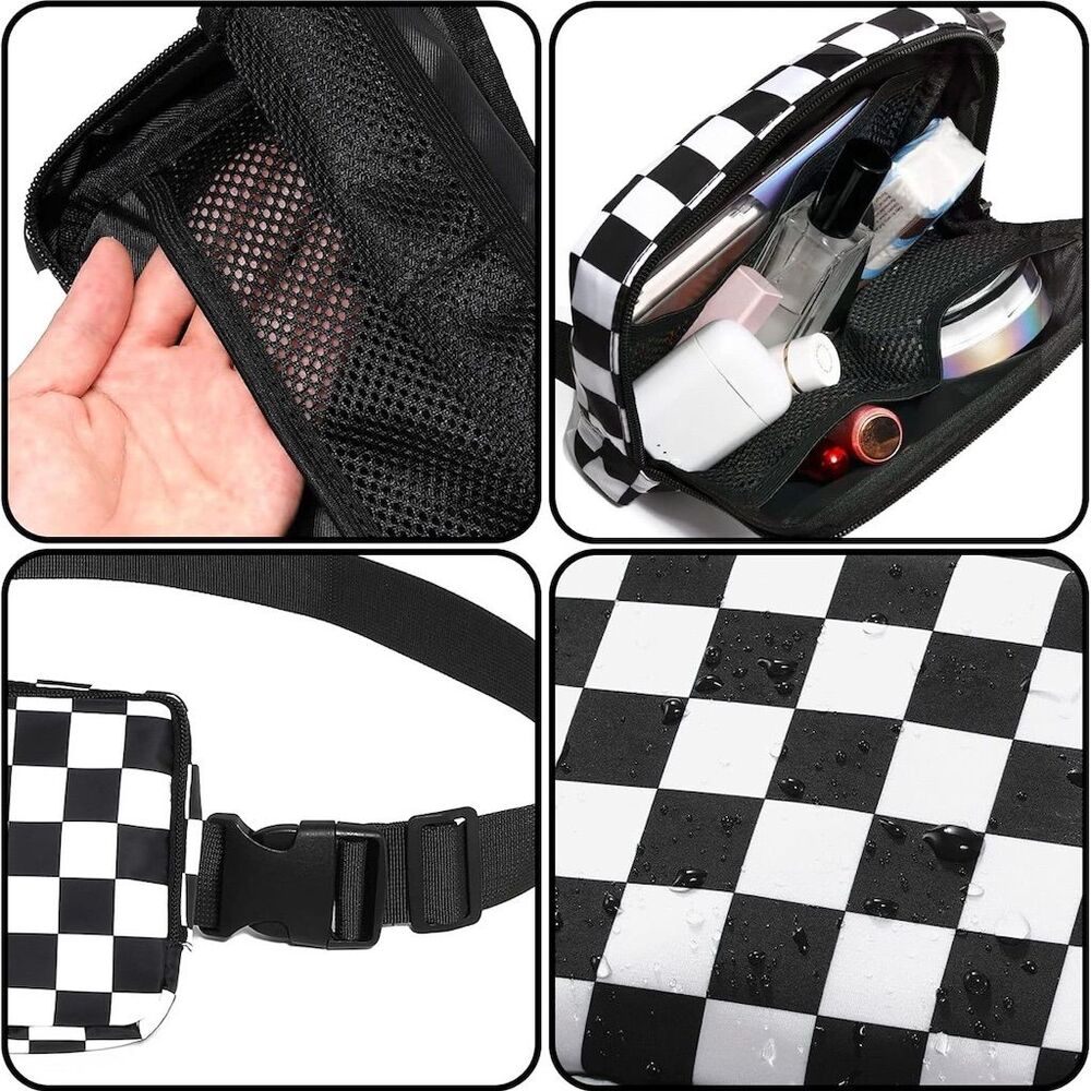 Howdy Darlin Multicolor Checkerboard Fanny Pack Unisex Adjustable Strap‎ - Picture 2 of 3